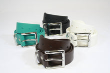Load image into Gallery viewer, Group of BioThane Belts in Teal, Black, Brown, and White